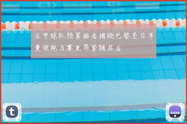 法甲球队预算排名揭晓巴黎圣日耳曼领跑马赛里昂紧随其后